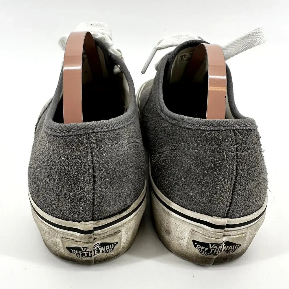 Vans Authentic Suede Platform Sneakers Lace Up Low Top Skater Gray M5 W6.5